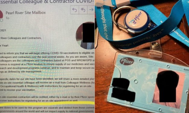 Whistleblower Exposes Internal Email Suggesting Pfizer Offered “Separate and Distinct” COVID-19 Vaccines to Employees
